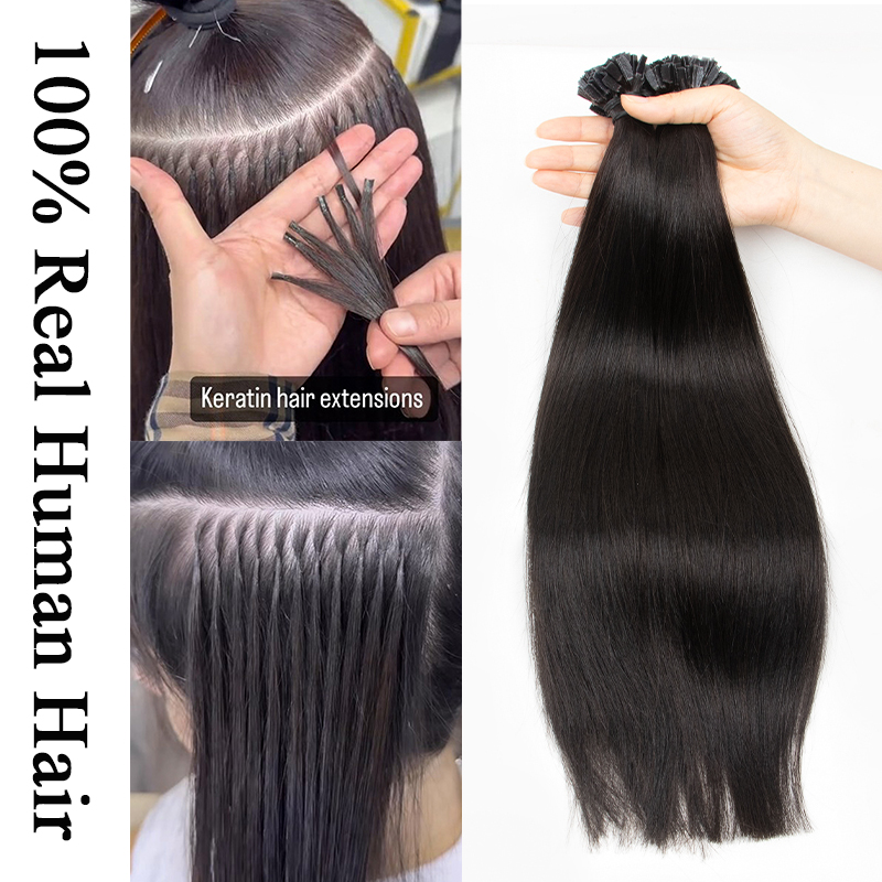 Nail Art Ombre - VADES K Tip Hair Extensions Rambut