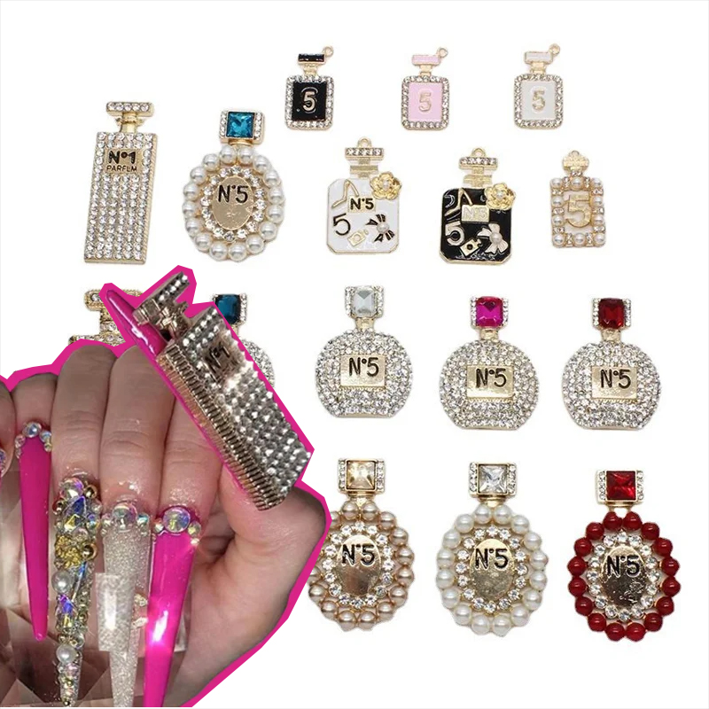 Nail Art Valentines Day - Botol parfum mutiara minyak tetes aroma