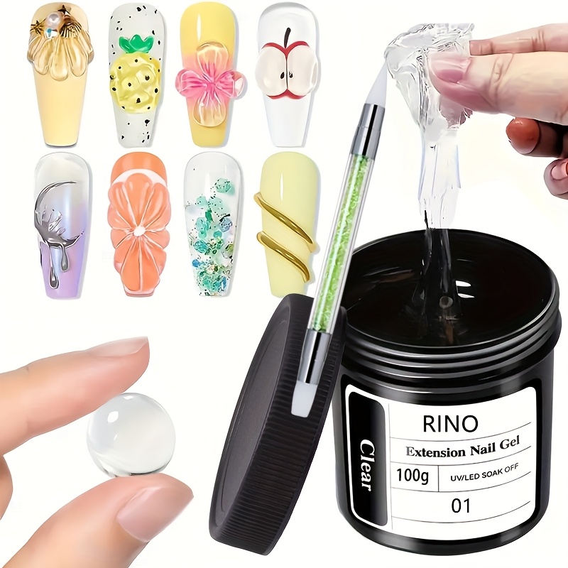 Nail Art Ombre - 100g Gel Kuku Transparan Anti Lengket