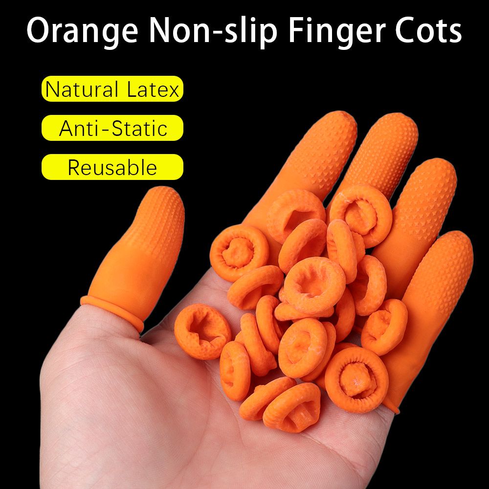 Nail Art Orange - 100 buah Sarung Tangan Karet Pelindung