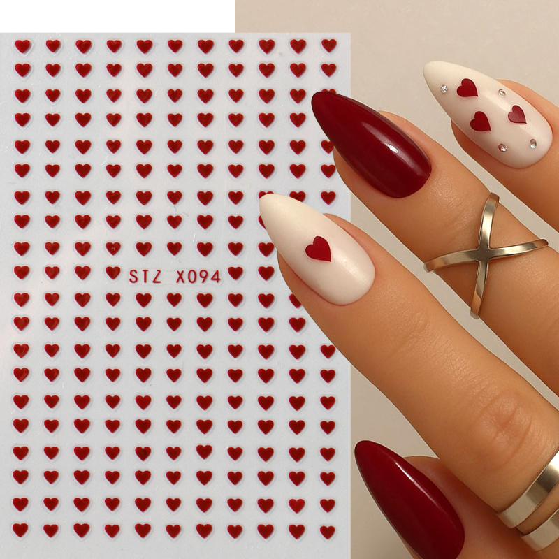 2 Buah Stiker Seni Kuku Mini B - Nail Art Valentines Day ulasan dan harga