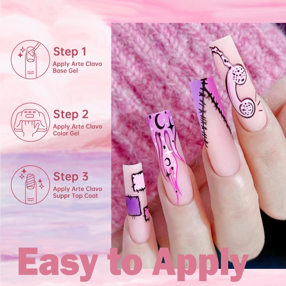 Arte Clavo Seri Oranye Kuning  - Nail Art Orange ulasan dan harga