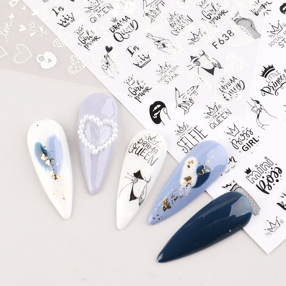 Stiker seni kuku 3D desain hat - Nail Art Valentines Day ulasan dan harga
