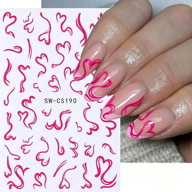 2 Lembar Stiker Seni Kuku Mani - Nail Art Valentines Day ulasan dan harga