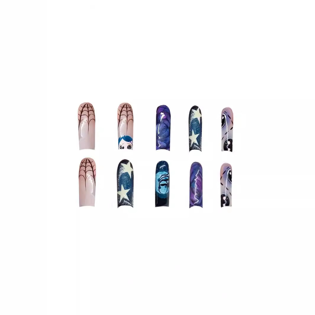 24 buah Y2k bintang grafiti Te - Nail Art Press On ulasan dan harga