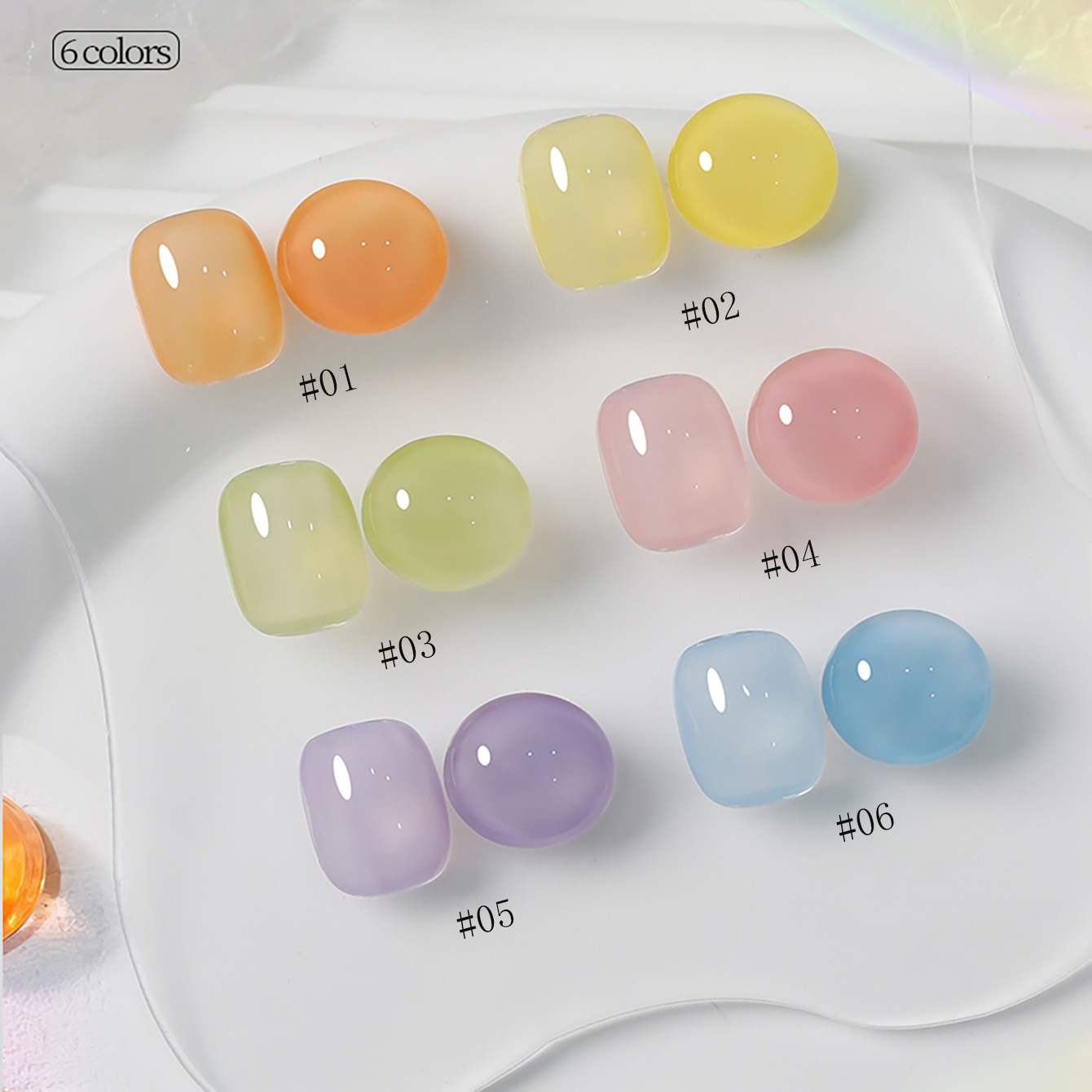 1-6 Buah PSK Cat Kuku Gel Oran - Nail Art Orange ulasan dan harga